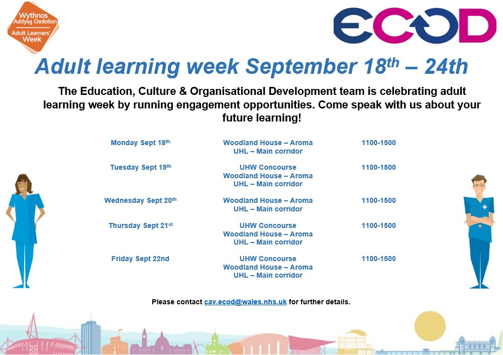 andrew_ecod_cav's tweet photo. Hey @CV_UHB!
@CAV_ECOD are celebrating #adultlearningweek by holding engagement events. Come and have a chat about your development.
👇🏻 https://t.co/VQJZNH7ZIt
