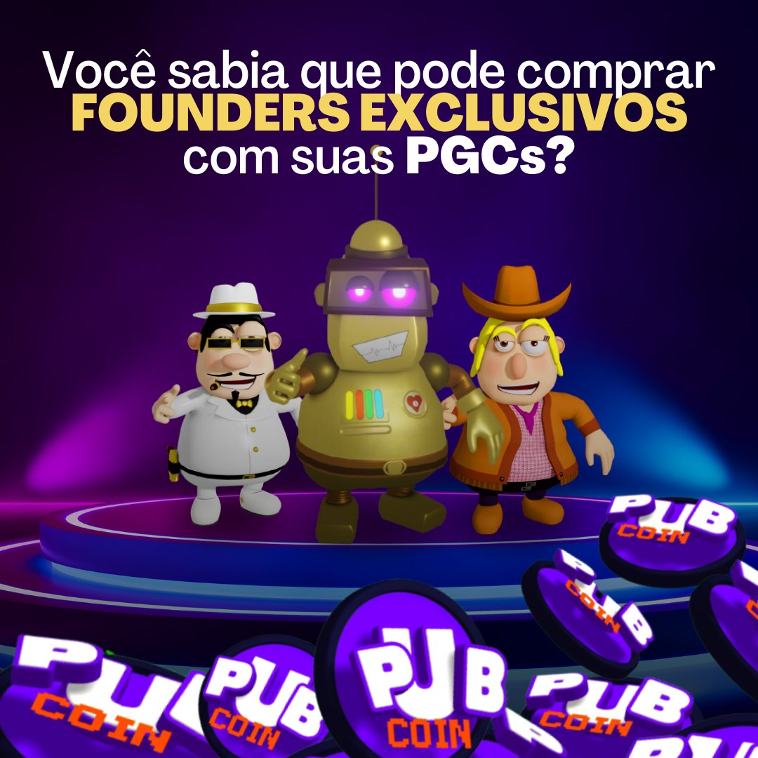 IoPubgameBr's tweet photo. 🎉✨ Desbloqueie o Prestígio: Adquira Seu Founder com $PGC ! 🛍🔑

#FounderCollection #PGC #DesbloqueieOFuturo #nft #nftcollector #pubgame https://t.co/tJyVzqcW0m
