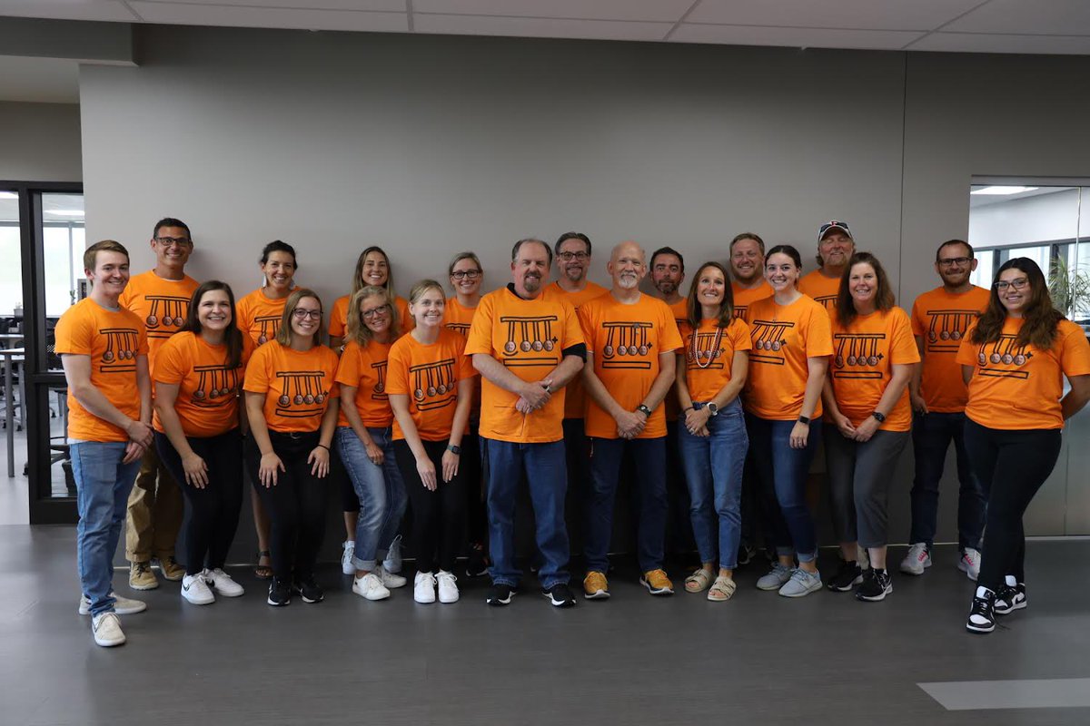 McHenrySci's tweet photo. Mr. Wright was surprised with some t-shirts to celebrate his final year before retirement this week! https://t.co/p4gj0qP31V