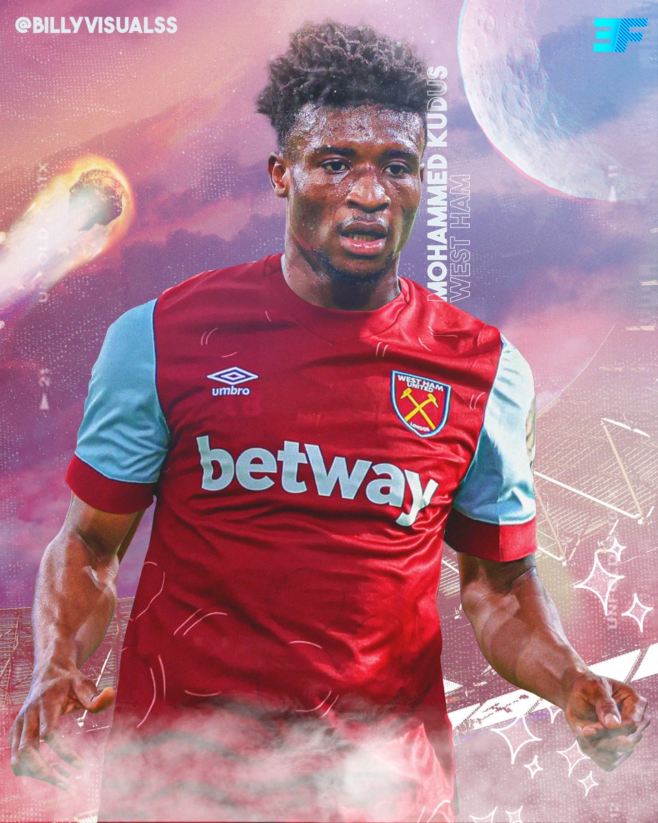 eurofootcom's tweet photo. 🚨🇬🇭 𝐇𝐄𝐑𝐄 𝐖𝐄 𝐆𝐎 | Mohammed Kudus (23) to West Ham from Ajax! €45m total package. 

One of Europe's most exciting forwards gets a Premier League move...⚡️ https://t.co/yjEWgQu1e5