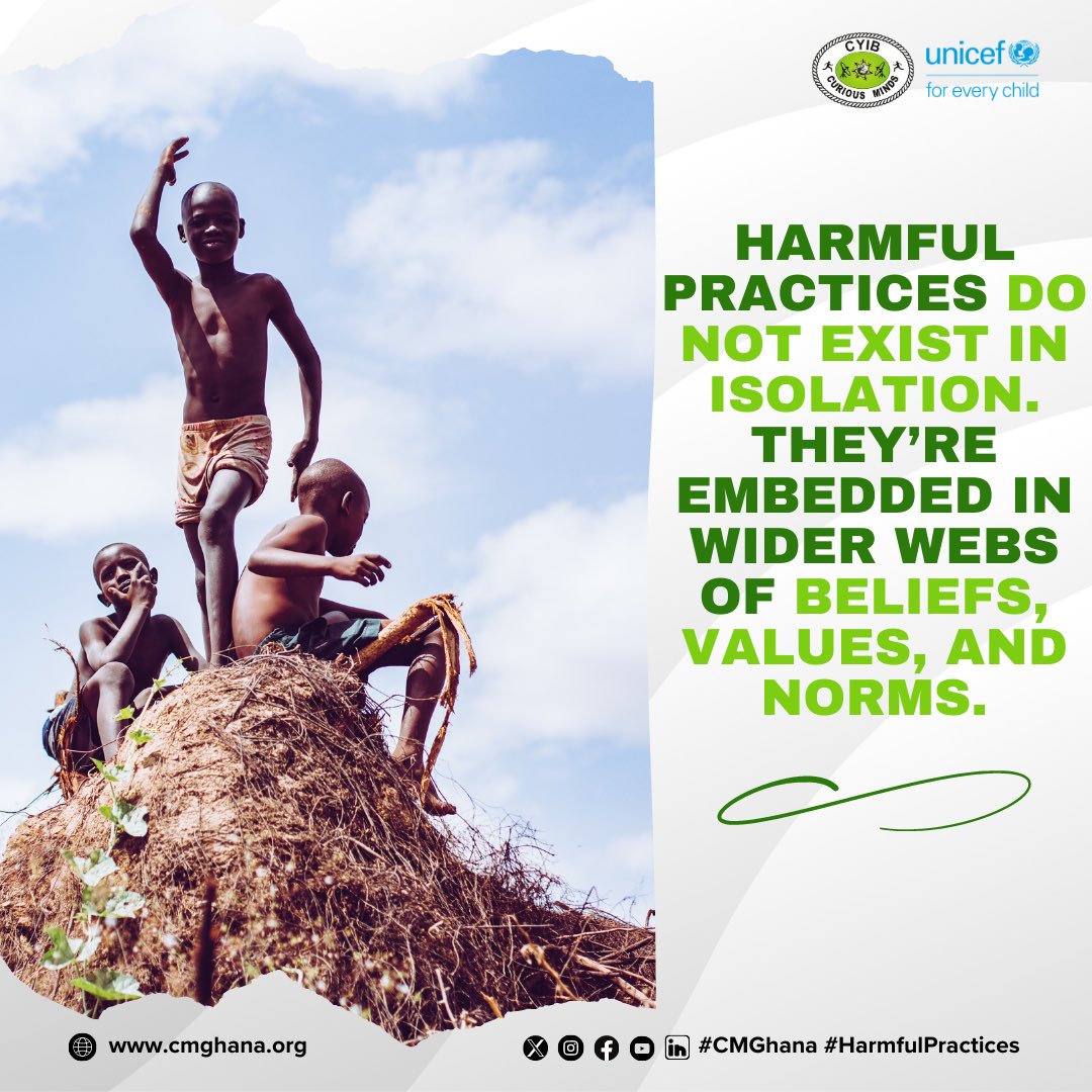 Harmful practices thrive within the complex fabric of beliefs, values, and norms of society. Breaking the cycle requires dismantling these interconnected webs. #BreakTheCycle #EndHarmfulPractices