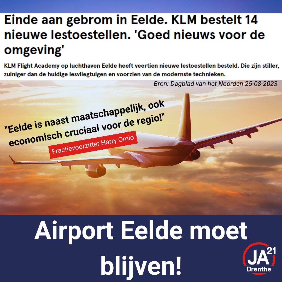 De toekomst van Groningen Airport Eelde is onzeker. Hoewel Eelde een essentieel is voor onze regionale economie, willen sommige partijen dat Eelde permanent de deuren sluit.

We moeten Airport Eelde koesteren! 

#drenthe #drentsparlement #eelde #airporteelde #groningenairport