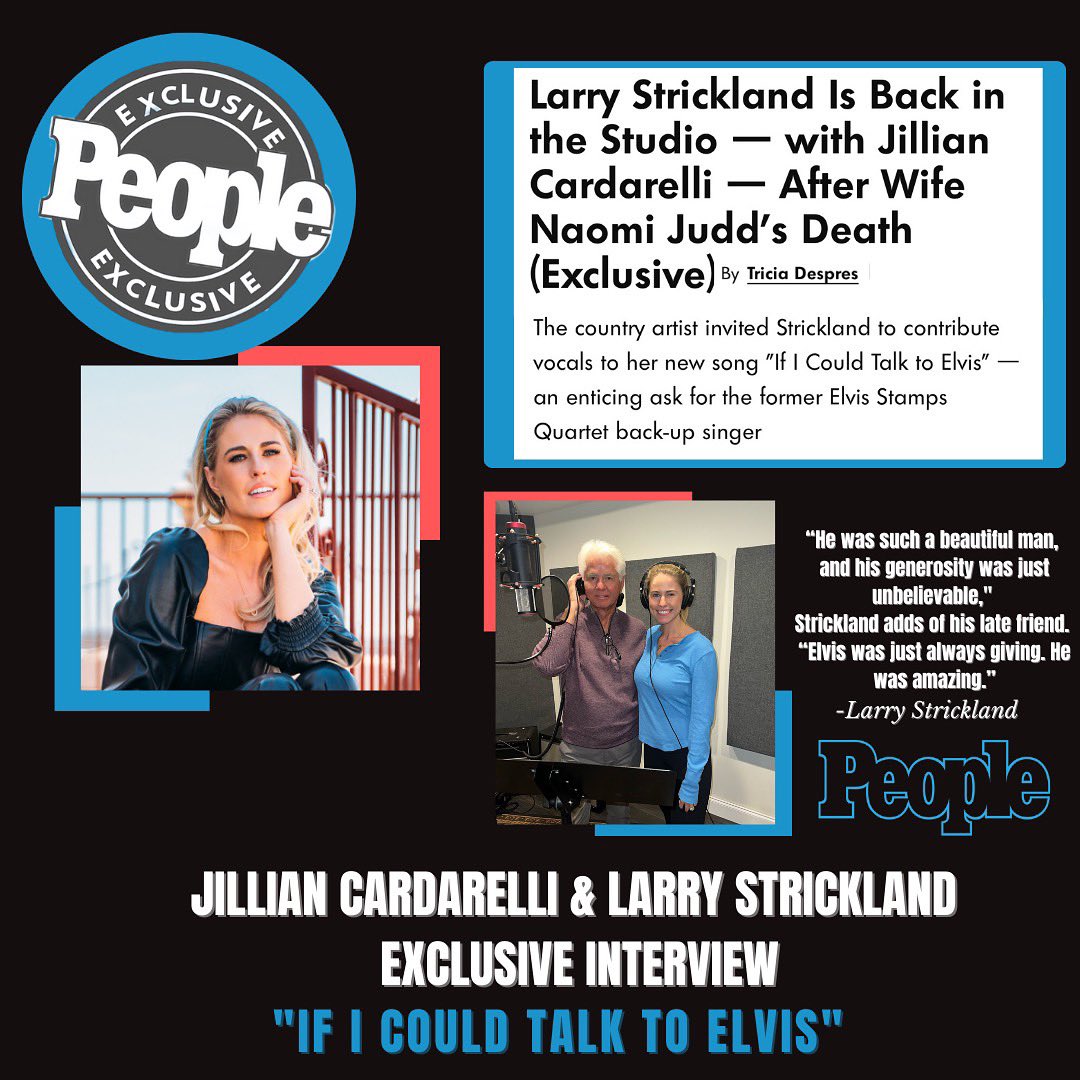 Having my dear friend Larry Strickland who performed with @ElvisPresley for many years join me on “If I Could Talk To Elvis” made this song even more special 💙⚡️Thank you @people & @CHIwriter 🫶🏼 people.com/jillian-cardar…