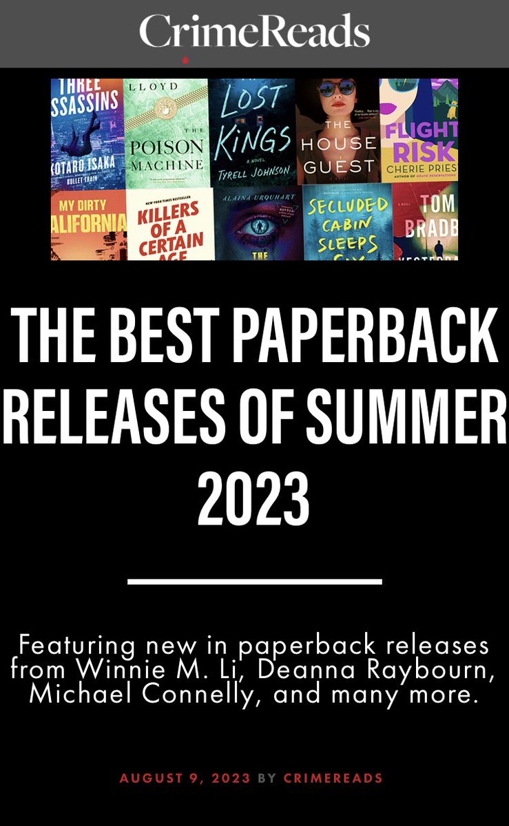 Summer’s not over yet, so I’m shouting this out: #Complicit was named by @CrimeReads as one of the best paperback releases this summer - and I’m listed there alongside @Connellybooks @deannaraybourn & more! For the full list: crimereads.com/the-best-paper… #crimefiction #summer #books