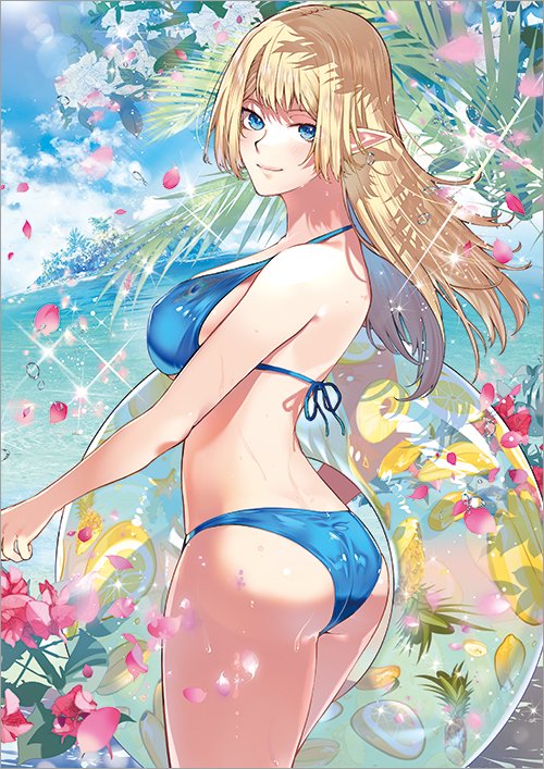 「■本日予約開始■【11/1発売】無人島でエルフと共同生活 @ COMIC 第7巻」|TOブックスのイラスト