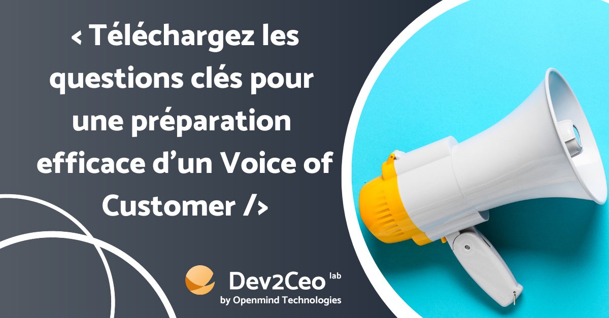 OpenMindinc's tweet photo. 📣 Voice of Customer : La démarche stratégique basée sur la Voix du Client (VoCs) vous permet de recueillir des informations pertinentes sur les attentes et les besoins de vos clients actuels ou potentiels. Découvrez LA liste de questions à poser 👉https://t.co/oWuOpeJlcz
#voc https://t.co/6TmOhlMzEo