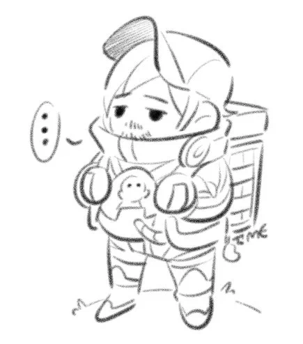 Smol Sam scribble cos I've been thinking of potential DS2 news. 🥺 #DeathStranding 