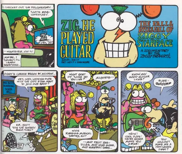 Double flashback: Four years later I wrote and drew this (and loads more) for #ZigandZag's Zogazine

And now, 29 years later, I have a Kickstarter running for my new graphic novel. Any chance of a plug @DoubleZCreative ?

kickstarter.com/projects/kevfc…