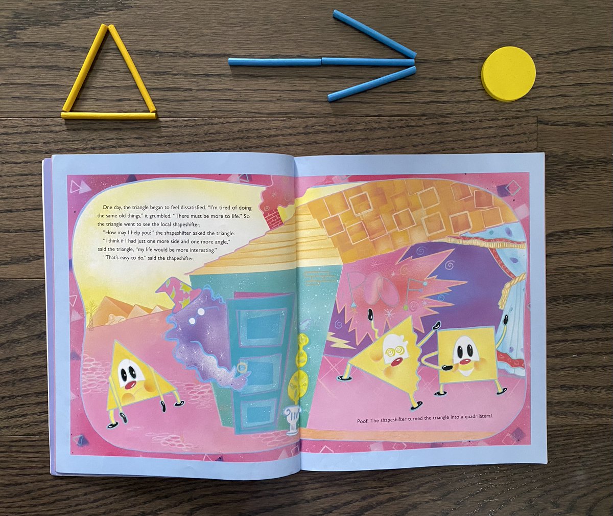 MrValencia24's tweet photo. Morning #MathPlay🧮 with Madeline👨👧 - Exploring shapes via @mburnsmath's #TheGreedyTriangle🔺➡️🟡
#ITeachMath #MTBoS #ElemMathChat #MathIsFun #MathRocks #MathChat #STEM #Math #Maths #PreK https://t.co/bs9rlw4Xxf