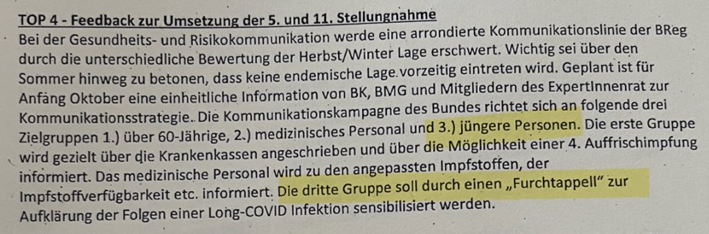 2020: Panikpapier, 'deine Großeltern werden sterben' 2021: erneute Schulschließungen, Test- und Maskenwahn an Schulen 2022: '#Furchtappell', Impfdruck Kinder & Jugendliche Was in den letzten 3 Jahren mit Kindern gemacht wurde ist ein Verbrechen gegen die Menschlichkeit!