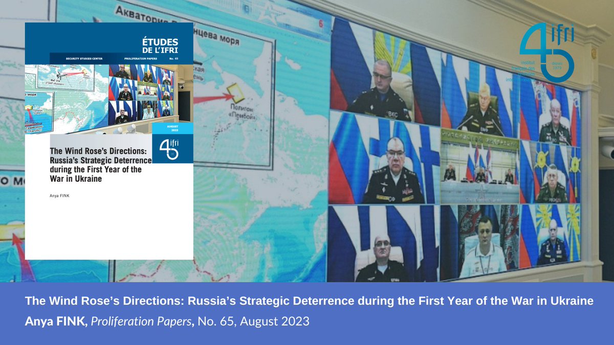 [#Mustread] 🇷🇺 Since the beginning of #Russia's war against #Ukraine, and even before February 2022, the Russian government has conducted intense nuclear rhetoric and actions.

🔎 @AnyaFink decodes Russia's nuclear posture in this new report. ⤵️
ifri.org/en/publication…