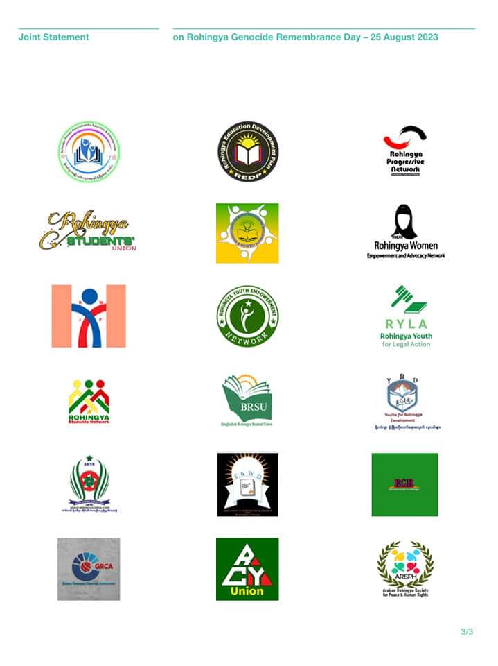 ForYrd's tweet photo. Joint Statement on Rohingya Genocide Remembrance Day.
#25th_august_2023 
#youthsforrohingyadevelopment 
#nomorerefugeelife 
#Rohingya_Genocide_Remembrance_Day https://t.co/YXnfJAL29U