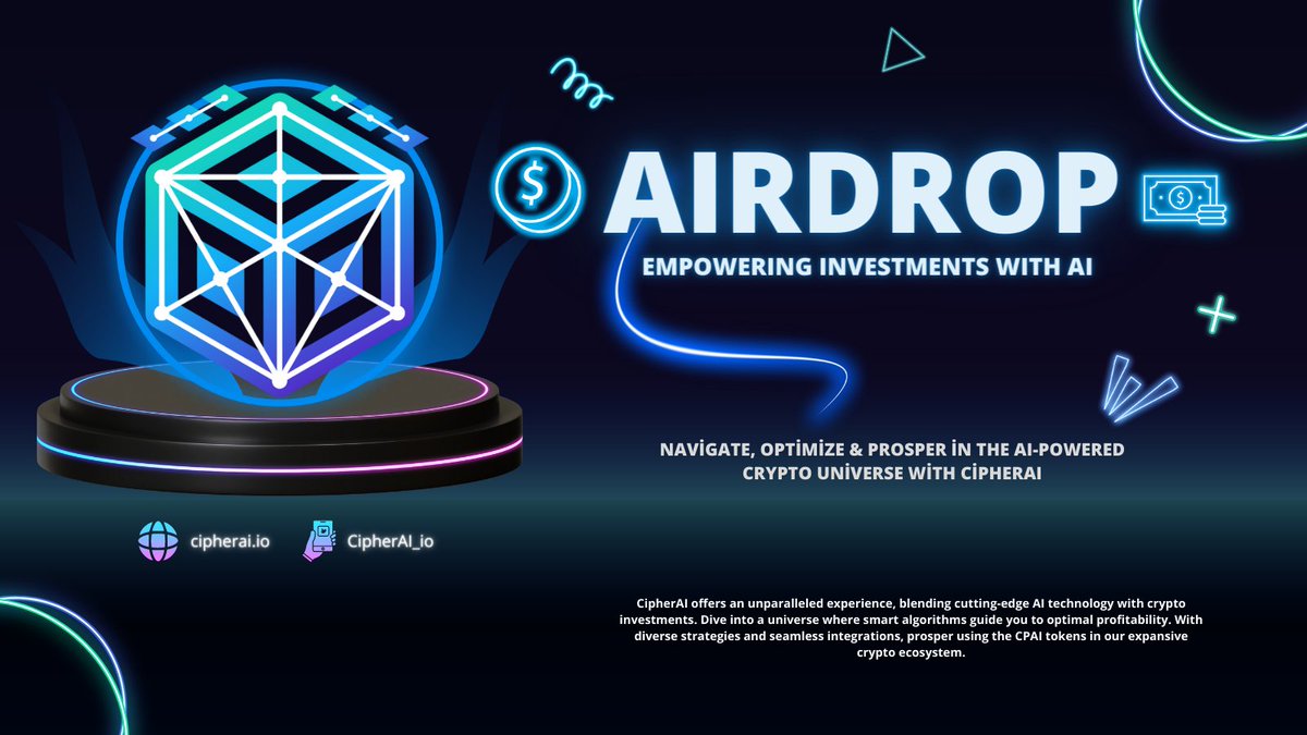 CIPHER AI is starting 🎉🎉🎉
To celebrate this with you, a unique $25,000 CPAI marathon has been created. 5,000,000 coins will be distributed in this marathon.

Link 👉 cipherai.io
Rules 👉 cipherai.gitbook.io

#Airdrop #CryptoNews #CipherAI_io
