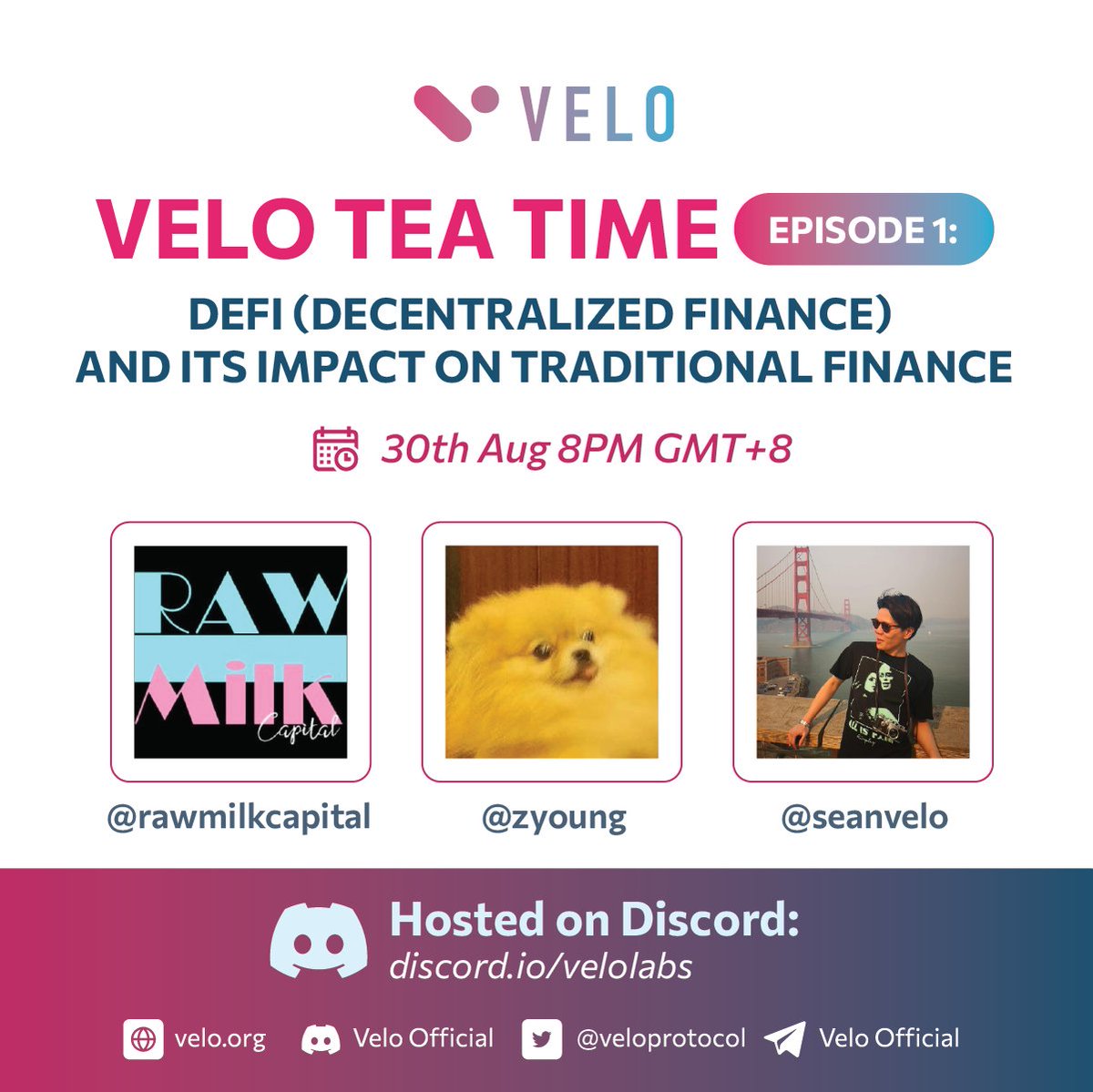 veloprotocol's tweet photo. ☕️🎙️ Don't miss the debut of Velo Tea Time EP1 on Aug 30, 12:00 PM UTC, hosted on Velo Community Discord! https://t.co/SrgyriuQ8f

🎤 Special guests: @rawmilkcapital and @zyoung, alongside our BD Sean!

Mark your calendar - see you there! 🚀 #VeloTeaTime #CryptoPodcast #Velo https://t.co/mDzk7Z6oGY