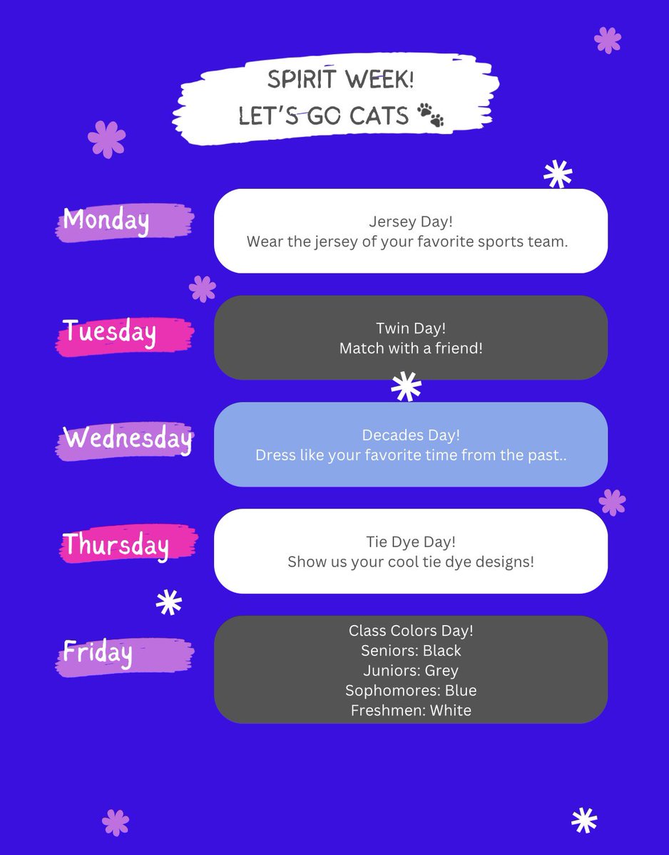 Next week is rival week, Bobcats! Show us your school spirit &amp; Bobcat pride..
As always, go Cats! 💙