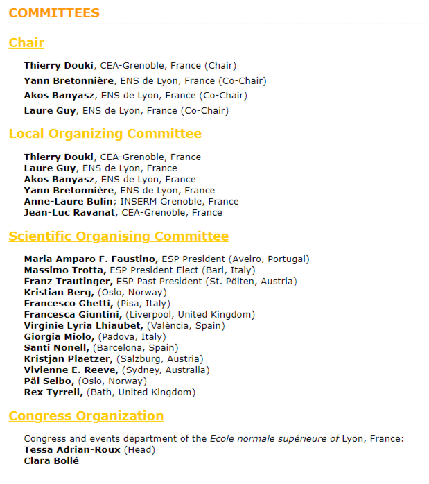 EurSocPhotobiol's tweet photo. We are all excited and look very much forward to attend the #ESP2023Lyon. We would like to thank the Local Organizing Committee, Chaired by Thierry Douki, for the fantastic effort. No pressure! Good luck and Welcome to Lyon! https://t.co/D7SXALOk4J https://t.co/chObSnGl1f