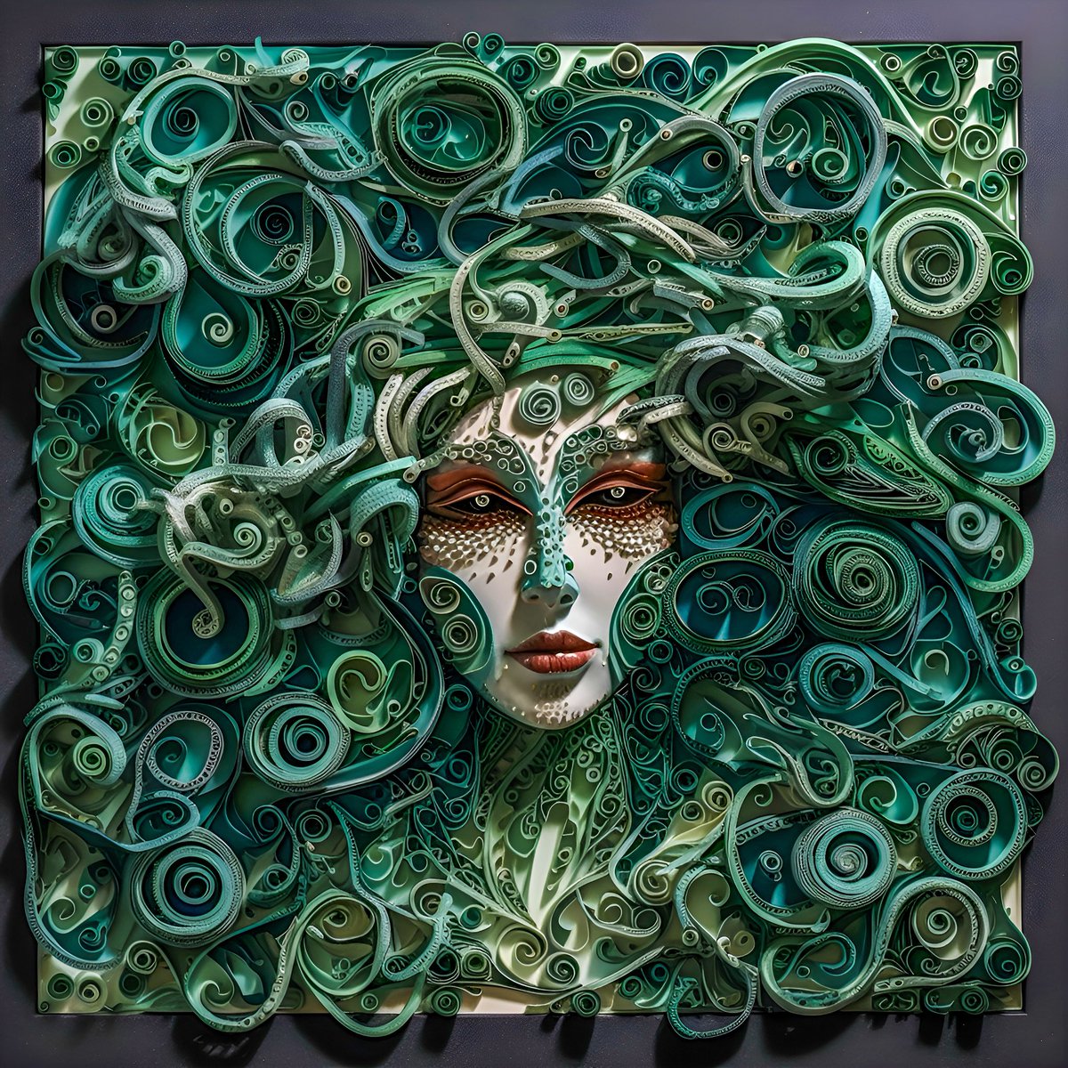 A Late GM to ya NFT Community Today's Quilling Lottery # is 171 owned by @slyfoxsing which came with a bonus animated piece. Medusa Gift sent and I thank you for all your support.