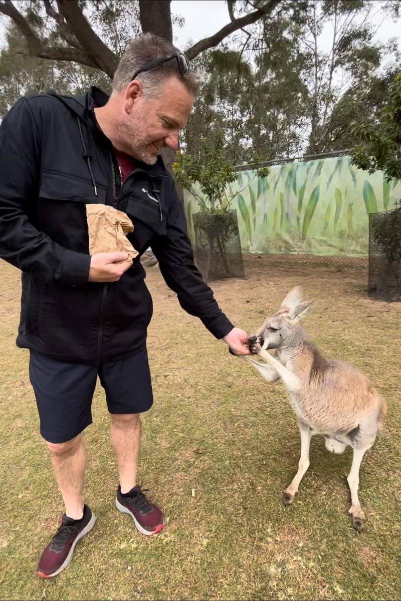 ODHigh's tweet photo. Who fed dingos, koalas, kangaroos, and swam with sharks this summer?! Mr Sneyd! He and his wife traveled to Australia for an adventure of a lifetime! It was a trip of a lifetime for sure! #Crikey #GoodDayMate #SneydTheAussie @NLESDCA @CouncilOd https://t.co/CeRQUsIdZS