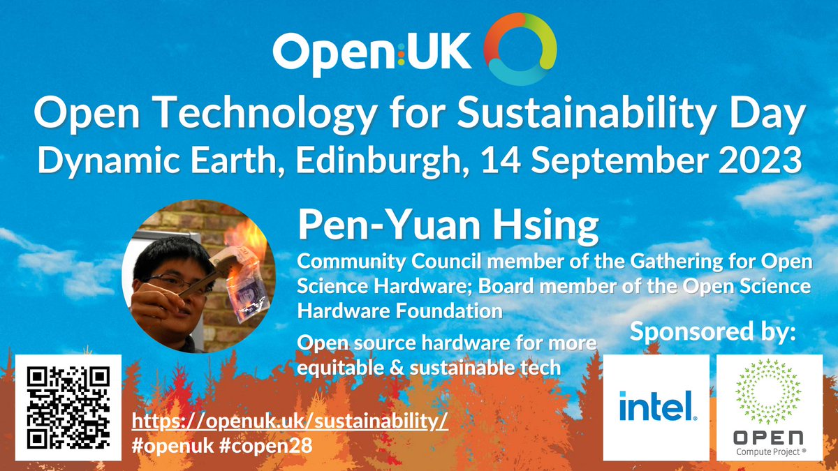 openuk_uk's tweet image. 🌿 Pen-Yuan Hsing, Board member of the @opensciencehw, will explore "Open source hardware for more equitable & sustainable tech." 🔧 Discover how #OpenSourceHardware fosters equity and sustainability in the tech industry. #copen28