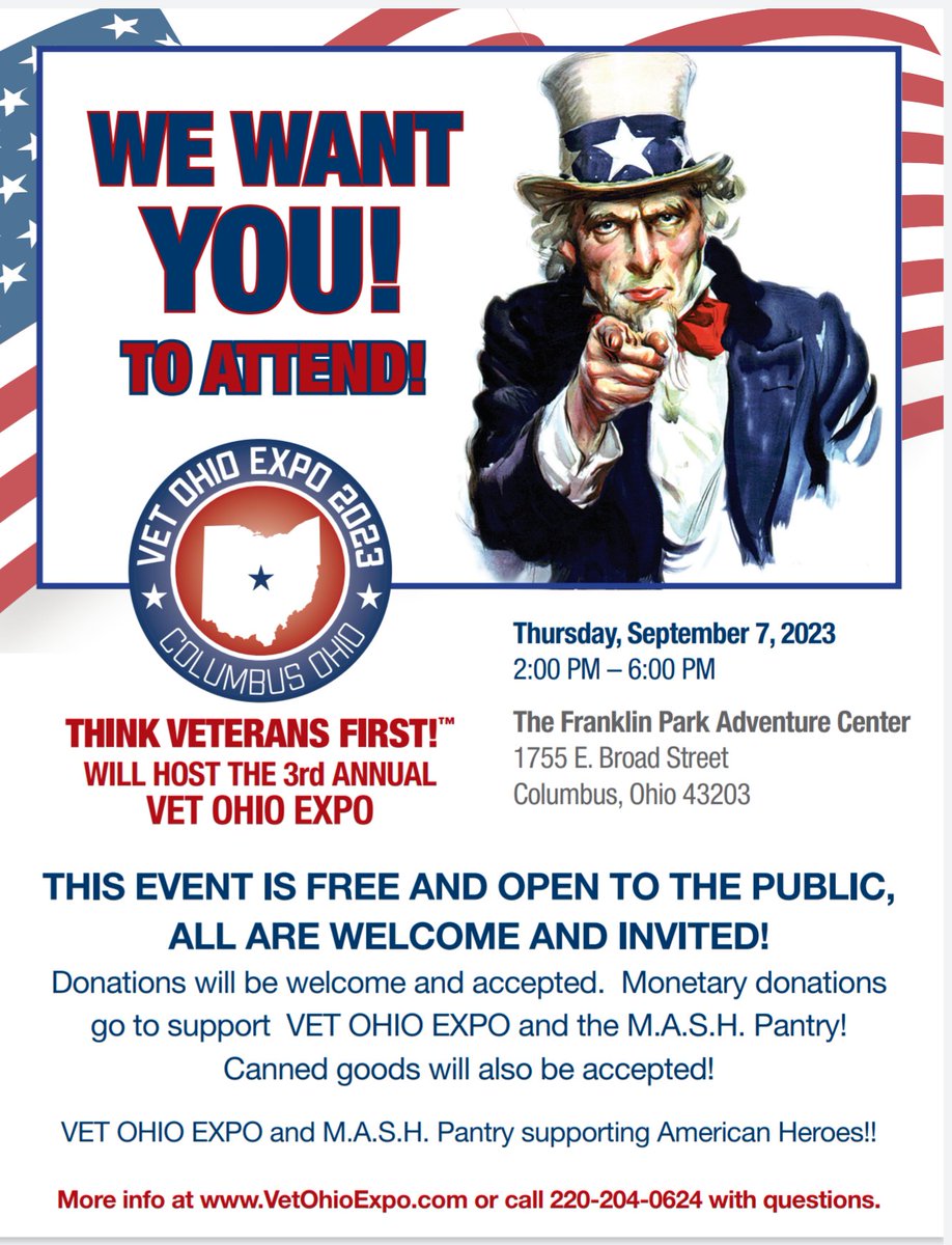 Please share with family and friends. We encourage veterans to attend. Thank you for your support! 🇺🇸