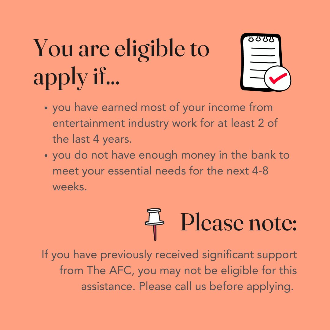 Emergency Aid - Strikes 🚨⛑

If you have been affected by the ongoing film &amp; television industry strikes, this emergency financial assistance program may be for you. 

👀 Check out the graphics to learn about this support!