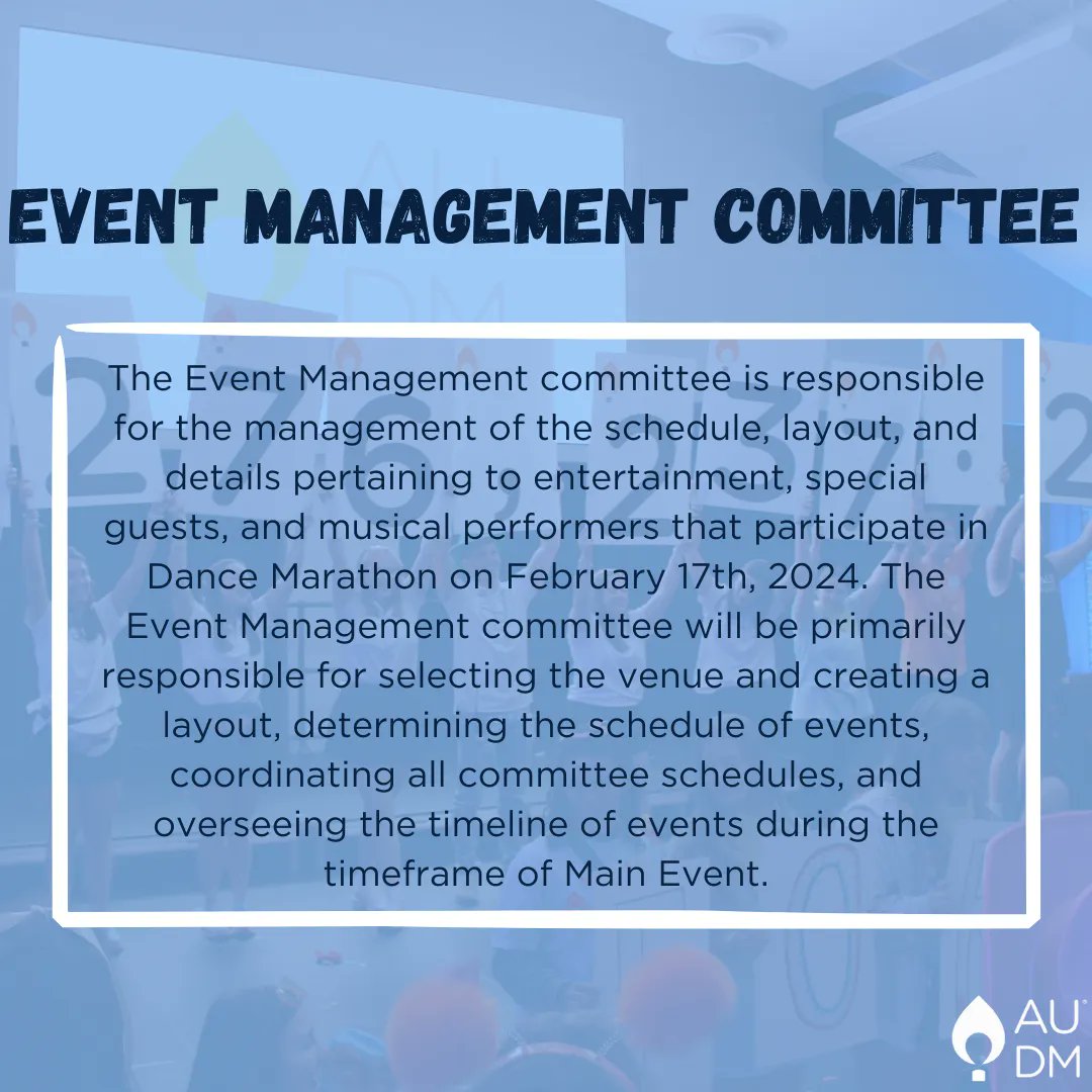 Who’s already dreaming of Main Event? EM is! Read and learn about the Event Management committee! Apply right now on AUInvolve &amp; with the link in our bio!