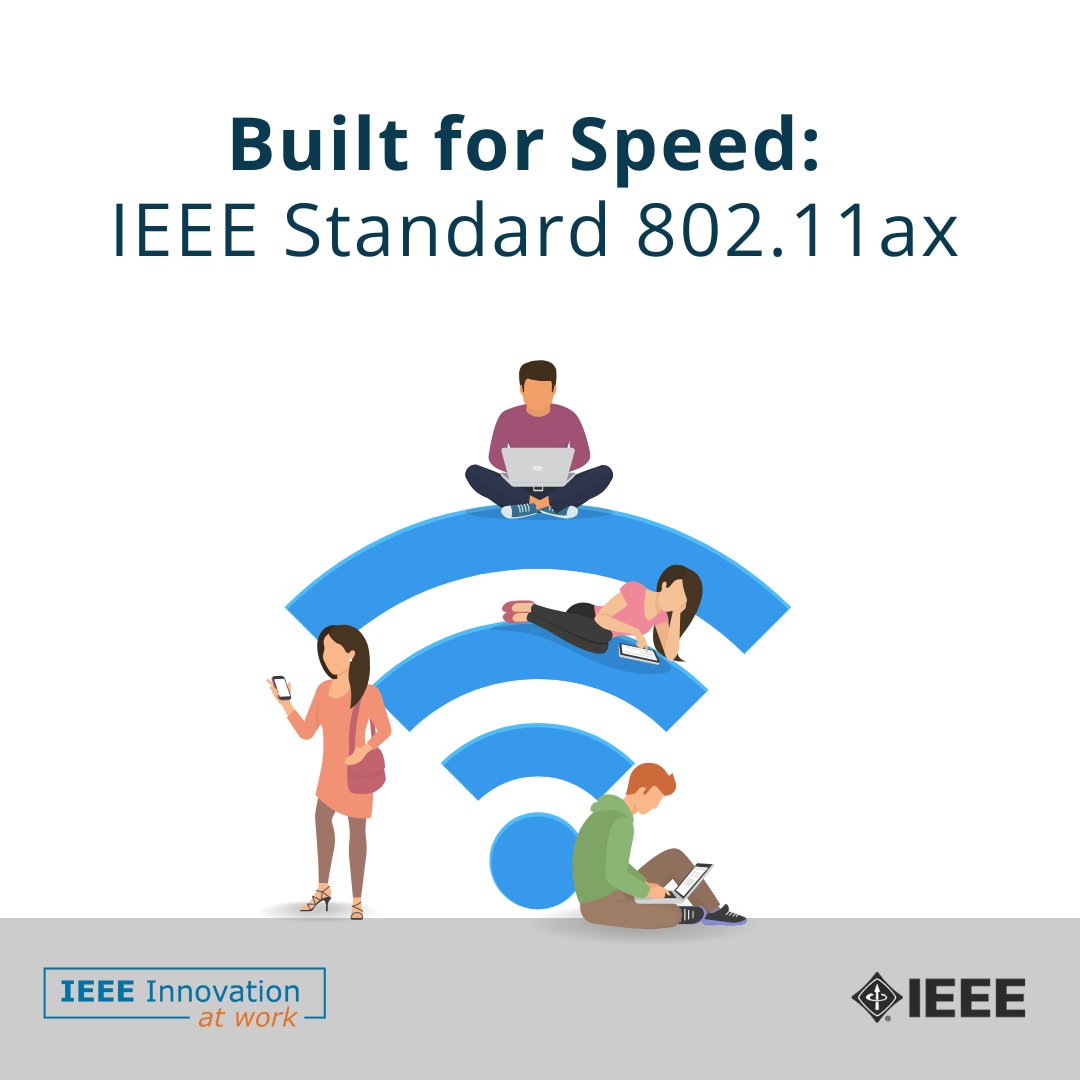 IEEEeducation's tweet image. Most connected users worldwide have, at some point, experienced the agony and frustration of a slow #wirelessnetwork. All of that is changing thanks to wireless LAN #IEEE Standard 802.11ax. Read "Built for Speed:  IEEE Standard 802.11ax" to learn more. bit.ly/45cg9Yy