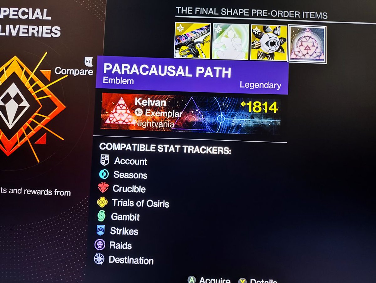I couldn't resist... 
#TheFinalShape #DESTINY2