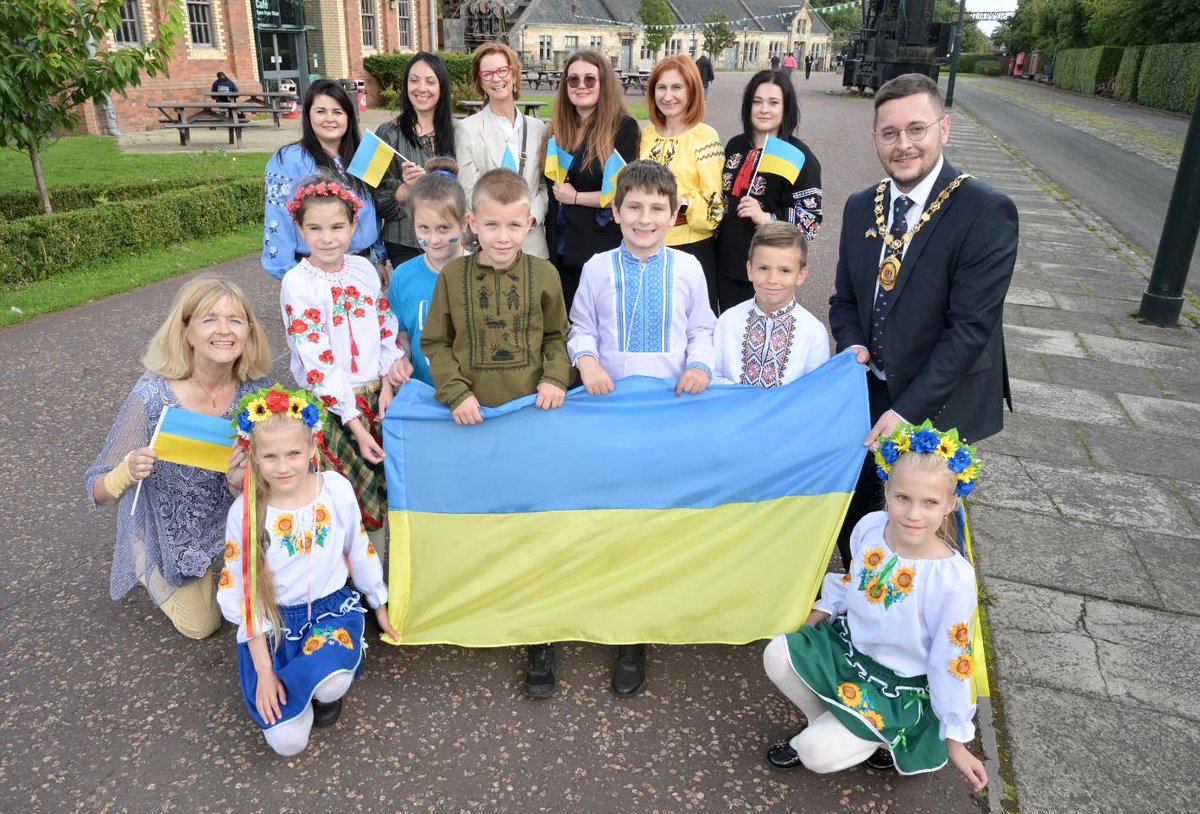Provost Kenneth Duffy and Councillor Angela Campbell marked Ukrainian Independence Day at a special event at Summerlee Museum yesterday evening.