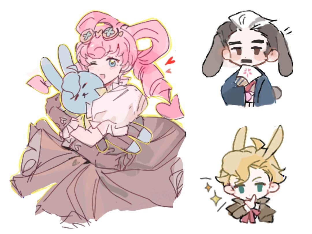 hopiiiiico's tweet photo. 🐻&amp;🐰🐰
#TheGreatAceAttorney https://t.co/YadEg6XPpG