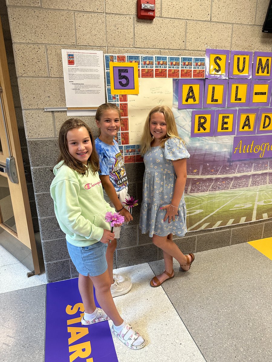 💜💛📚Way to GO! Congratulations to POD 5B and the 1st Students to sign the Summer Reading and Math Autograph Wall! Remember to take your AR test and make your mark! 📚💛💜 
<a href="/HPEPBSD/">Fran Sciullo, D.Ed.</a>
