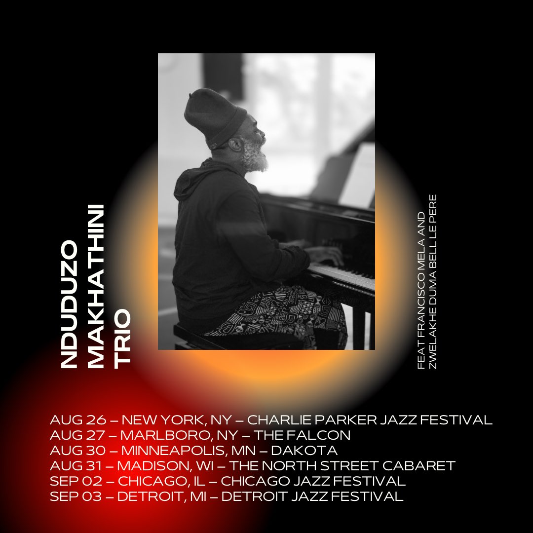 nduduzomakh's tweet image. Landed safe in NYC this morning, excited to do the last dates for the summer in some prestigious festivals. See you at the Charlie Parker Jazz Festival tomorrow w/ the trio feat Francisco Mela and Zwelakhe-Duma Bell le Pere

See poster for more ♥️🕯️