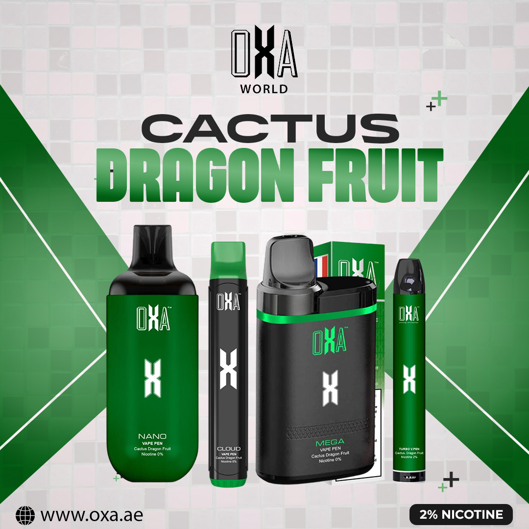 Experience the Exotic Fusion of Cactus Dragon Fruit Vape Flavor by OXA! 🌵🐉 Elevate your vaping journey with the tantalizing blend of cactus and dragon fruit, delivering a unique and refreshing flavor profile.

#vapelife #dubailifestyle #vapeuae #uaevapers