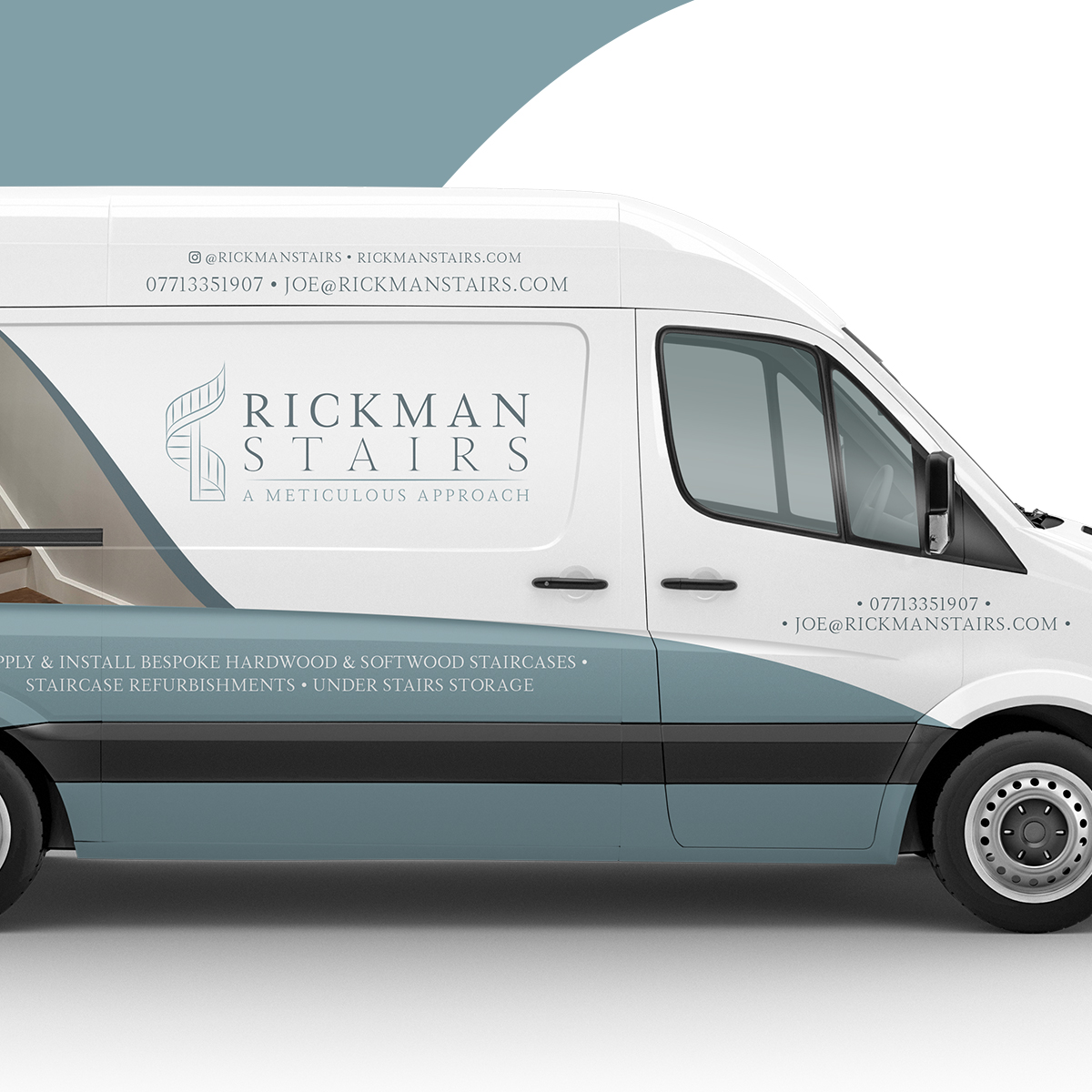 We've transformed Rickman Stairs van into a rolling masterpiece that proudly showcases their craftsmanship and stunning staircase designs. Drive your brand forward and leave a lasting impression on the streets with our expertly designed wraps.