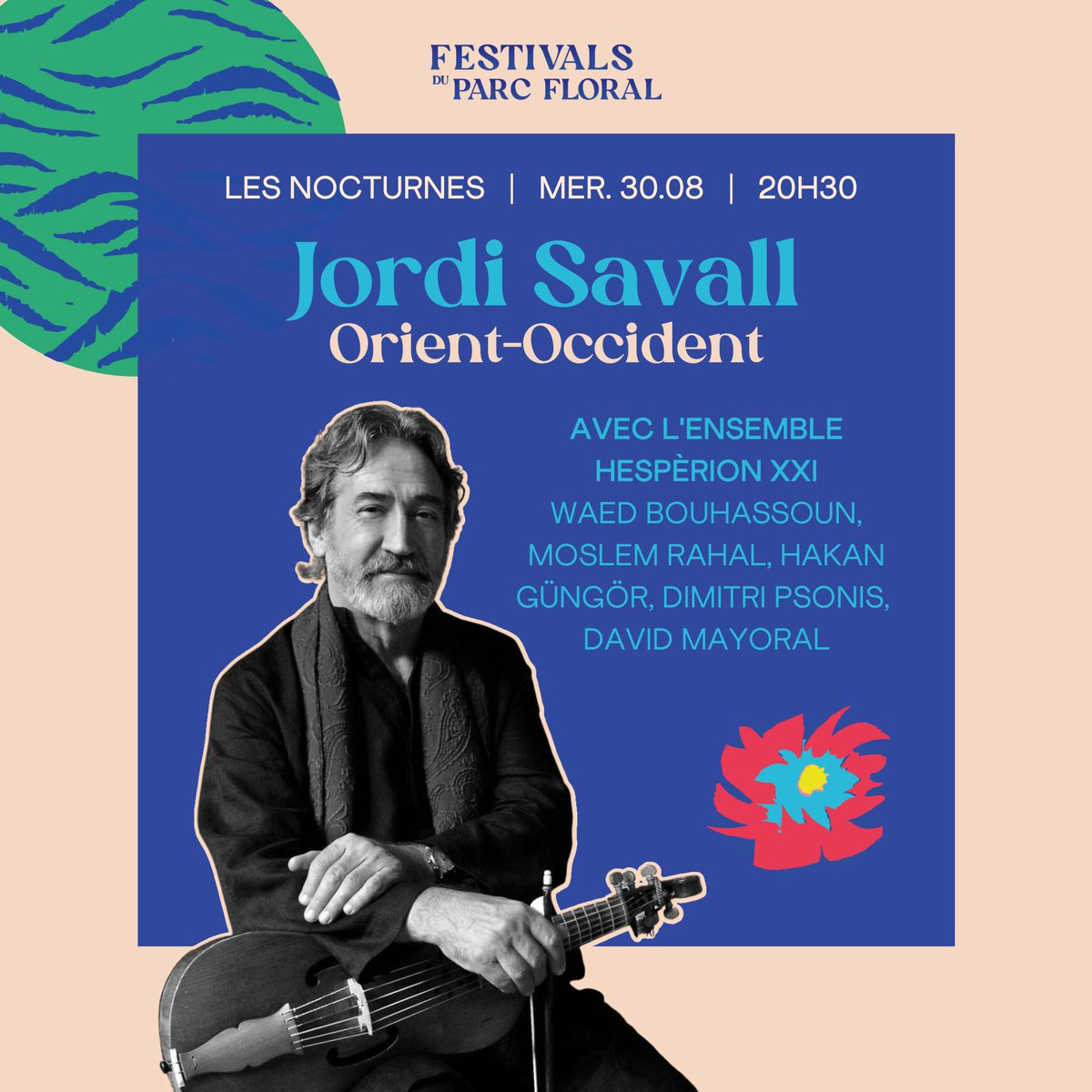 🎻 Concert de Jordi Savall et l'ensemble Hespèrion XXI au Parc Floral de Paris dans le cadre du Festival Classique au Vert.

🕊️Le violiste catalan est Artiste #UNESCO pour la Paix

📅 30 août à 20h30
🔗 ow.ly/s3Bf50PEouu
Avec le soutien de <a href="/cultura_cat/">Cultura</a> et <a href="/IRLlull_Paris/">Llull Paris</a>