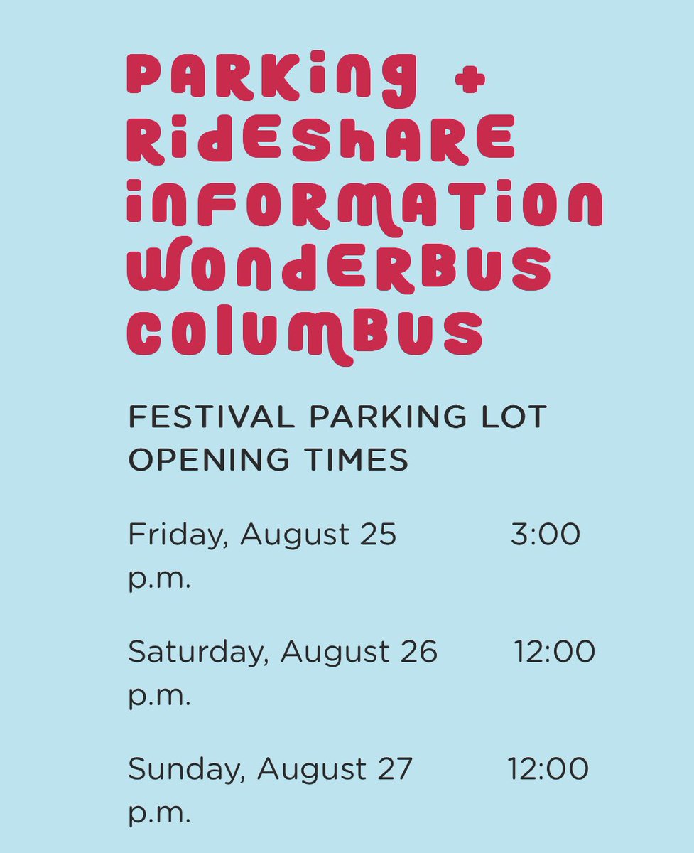 WonderBus (@wonderbusfest) on Twitter photo For all parking and rideshare info click wonderbusfest.com/festival-info/โฆ For all parking and rideshare info click wonderbusfest.com/festival-info/โฆ