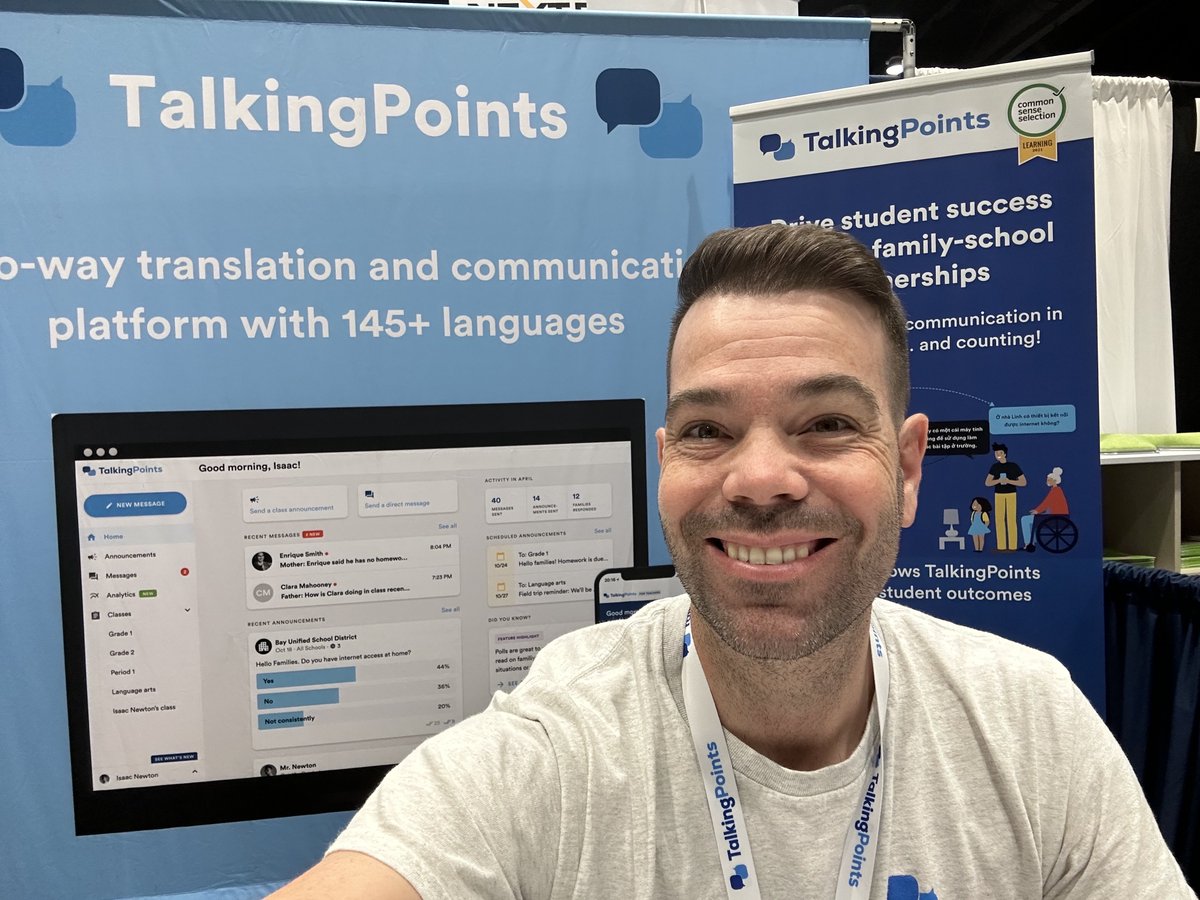 TalkingPointsEd's tweet photo. If you’re at @OSSBAoklahoma @CCOSA in OKC stop by our booth and see Chris today to learn more about the best #FamilyEngagement solution for your your school!
#ossba #ccosa #edconference https://t.co/RAPzvJ2E5f