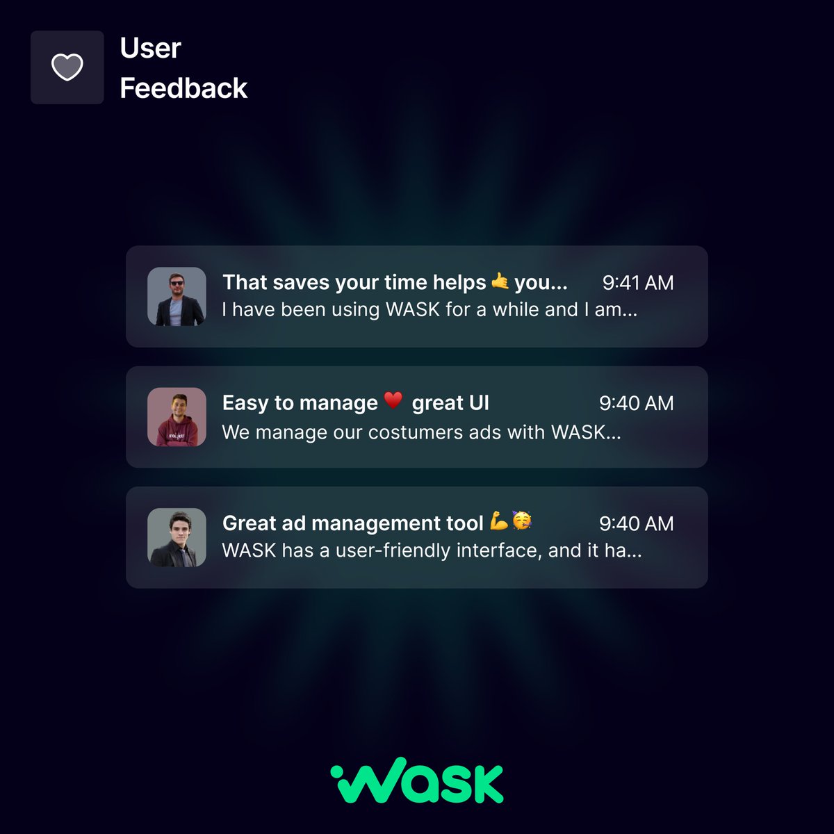 waskdigital's tweet photo. 🚀We're so happy that you're getting the full benefit of using WASK! Thanks for all your feedbacks!  🙌

https://t.co/w2bzBGJxc4

#Smartoptimize #digitalAds #digitalmarketing https://t.co/fJUdDOBCmi
