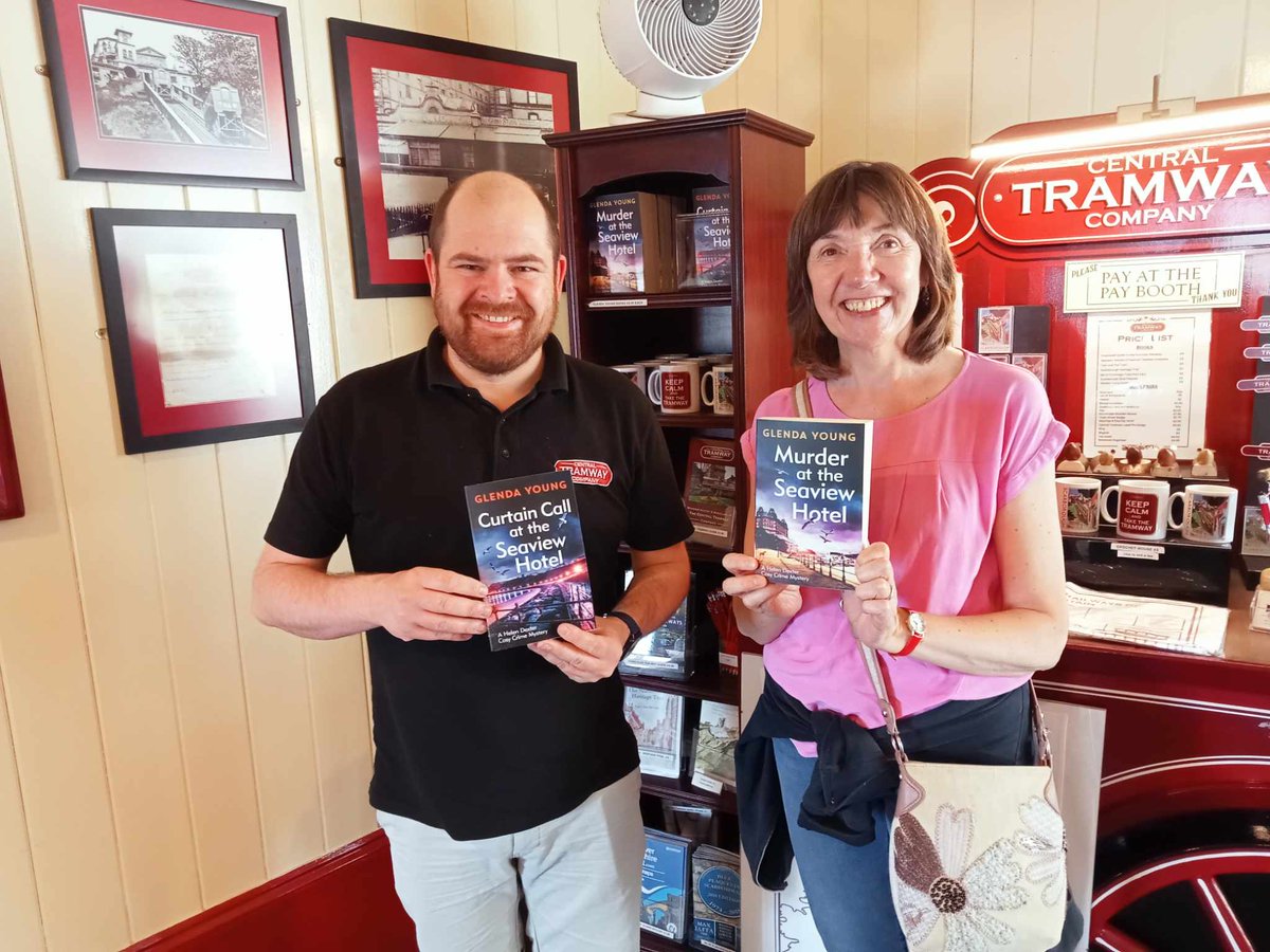 flaming_nora's tweet photo. Thank you to Colin the Manager, and all the staff at the wonderful @CentralTramway funicular in Scarborough for their continued support of my cosy crime novels set in the seaside town! #scarborough #cosycrime https://t.co/JLrIDG9Iby