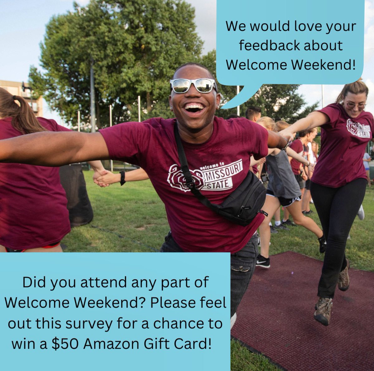 Let us know what you thought about Welcome Weekend! surveymonkey.com/r/WBF5XZ6
