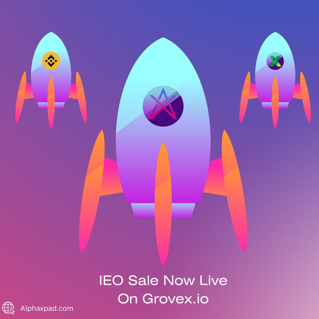 AlphaX our ieo sale is Live on Groves new exchange #GroveX, so to buy, you need to go to m.grovex.io/en_US/innovati… press the exchange now button and follow the on screen steps.

#AlphaX #LaunchPad #IEO #Web3 #CryptoX #Binance  #GroveX
