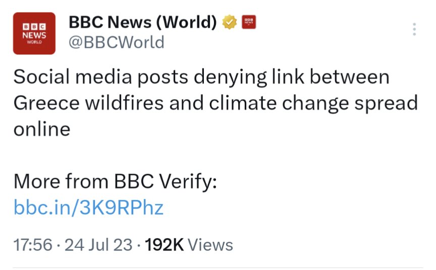 TheWickedJJ's tweet photo. BBC "Verify" team cover the Greek wildfires. 
How it started.         How it really started. https://t.co/ls7FUfcH1K
