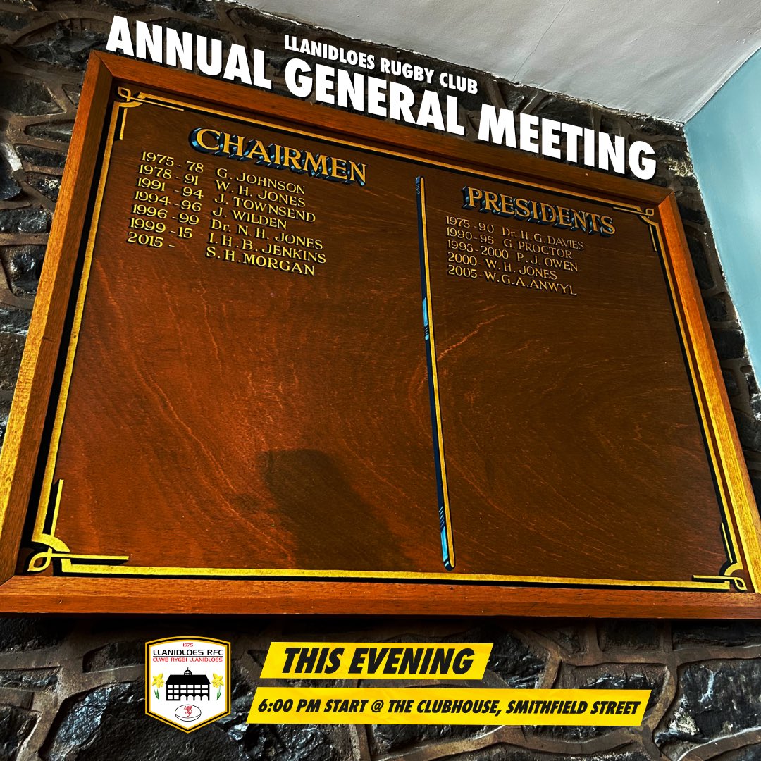 AGM is this evening. Come along and help shape the future of our club within the community. 

⏰ 6:00 PM start
📍 The Clubhouse, Smithfield Street