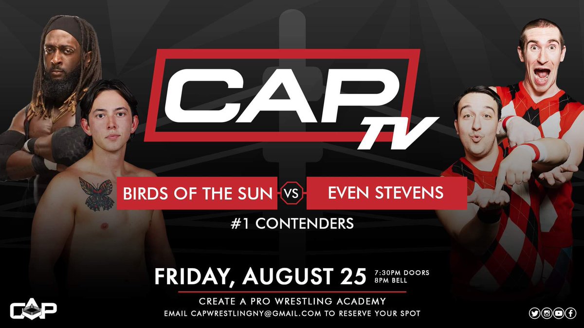 The #EvenStevens become #1 contenders for the @CreateAPro Tag-Team Titles tonight!!

#VestInTheWorld #CAPTVLive