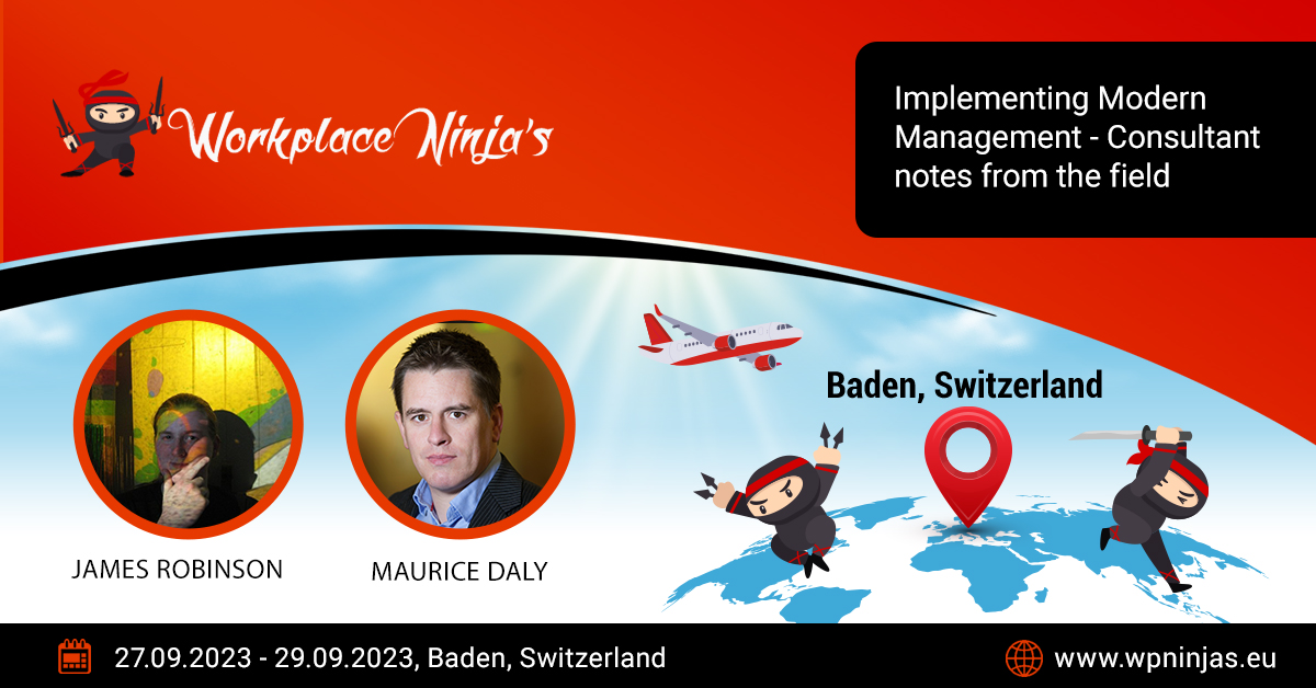 Coming to @wpninjasummit?
Join me and @modaly_it as we talk about the (harsh) realities of implementing #ModernManagement and how to avoid some of the traps that we see too often as consultants.

sched.co/1PXEQ