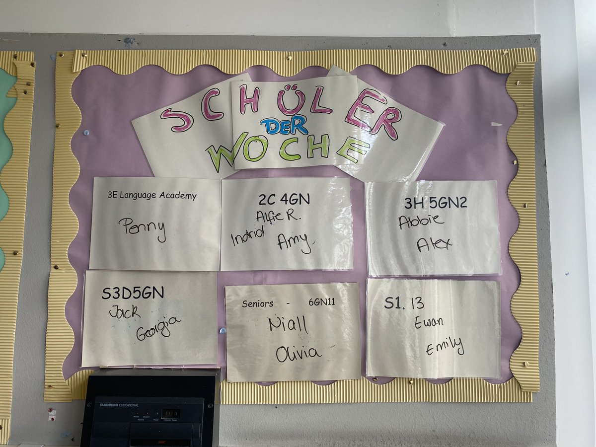 fraukennedy's tweet photo. Meine Schรผler der Woche ๐ after the first week back, these are the pupils of the week for my classes. Amazing job, weiter so! ๐ #positiverecognition https://t.co/cwTGs6KNcy