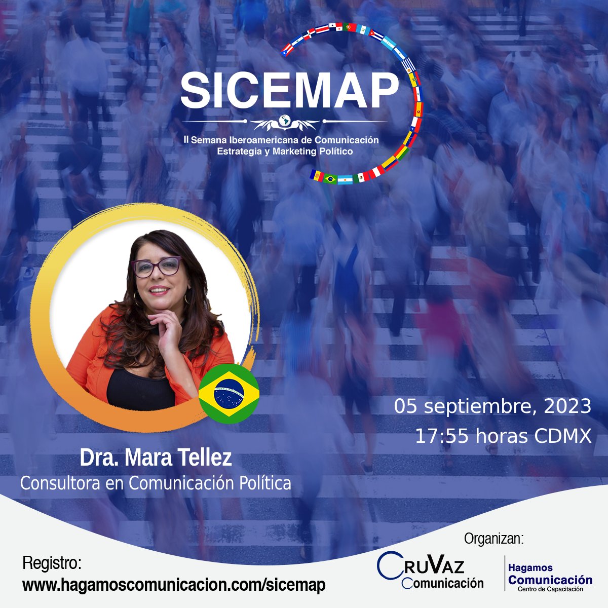 📢 II Semana Iberoamericana de Comunicación, Estrategia y Marketing Político 📢
📖 Presidenta de ABRAPEL; Mara Tellez forma parte de las invitadas de la II SICEMAP
🖥️Más info. en: 

hagamoscomunicacion.com/presidenta-de-…
.
.
.
#SICEMAP #ComPol #HagamosComunicación #Brasil 
<a href="/MaraTellesReal/">Mara Telles</a>