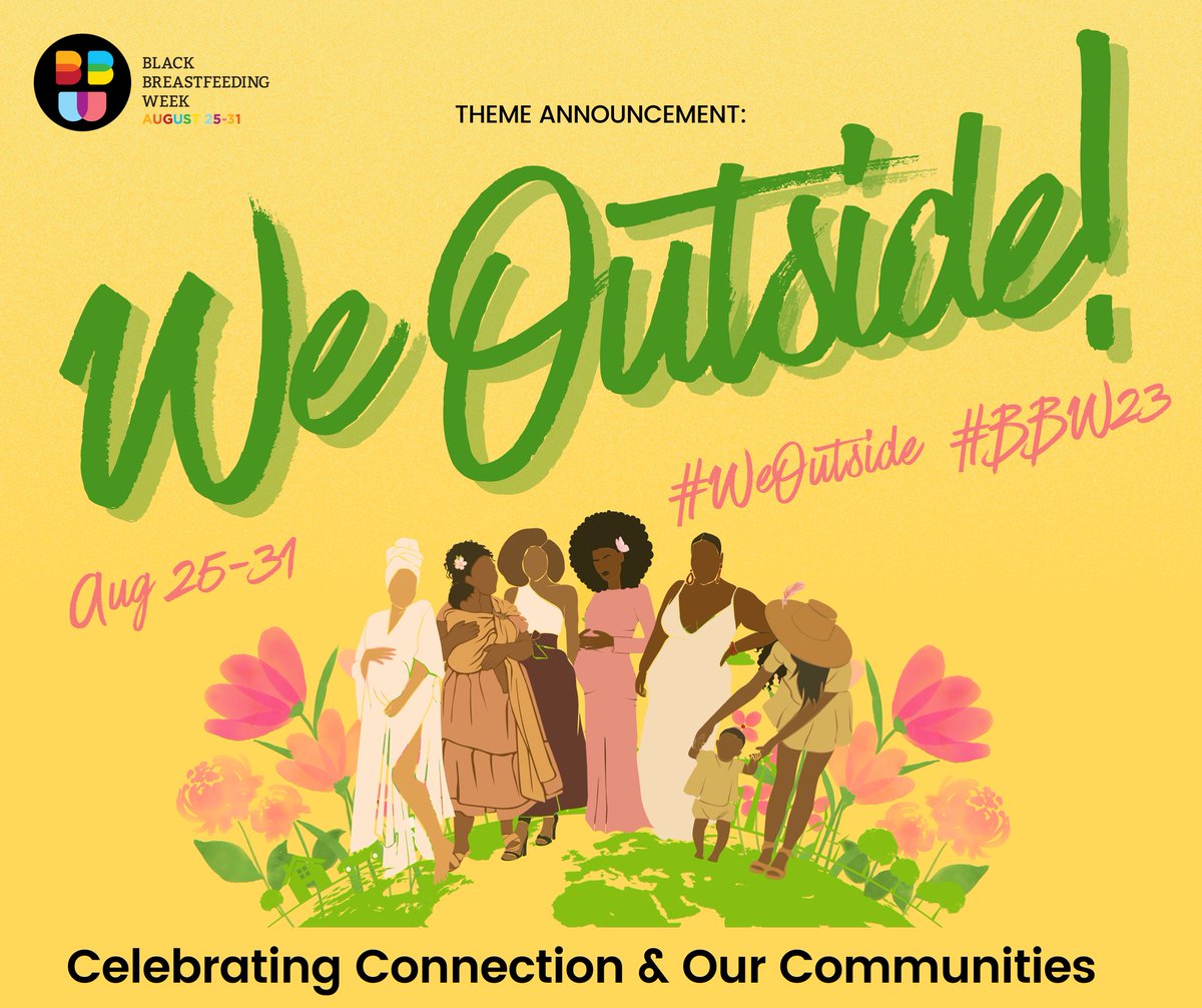 We are excited to celebrate #BlackBreastfeedingWeek this week! #BBW23 #WeOutside What are you doing to celebrate and support Black breastfeeding today and every day?

#NBM23 #NationalBreastfeedingMonth