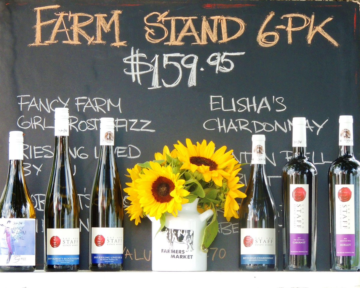 Check out our Farm Stand Six Pack! Six gorgeous, fruit-forward #VQA wines for one delicious price: bit.ly/farmstand6 #siplocal #shoplocal #lovelocal #niagarawines #niagarabenchlands #visitniagara #winecountryON