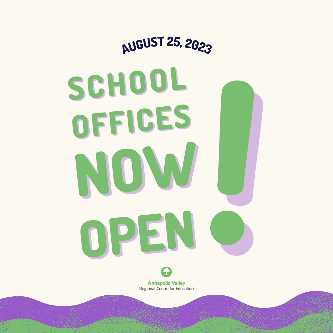 School offices are open to the public starting today, August 25, 2023. Contact your school office for new registrations, course changes, or any school-related questions.  

For school contact info or to find out which school serves your home address: avrce.ca/our-schools